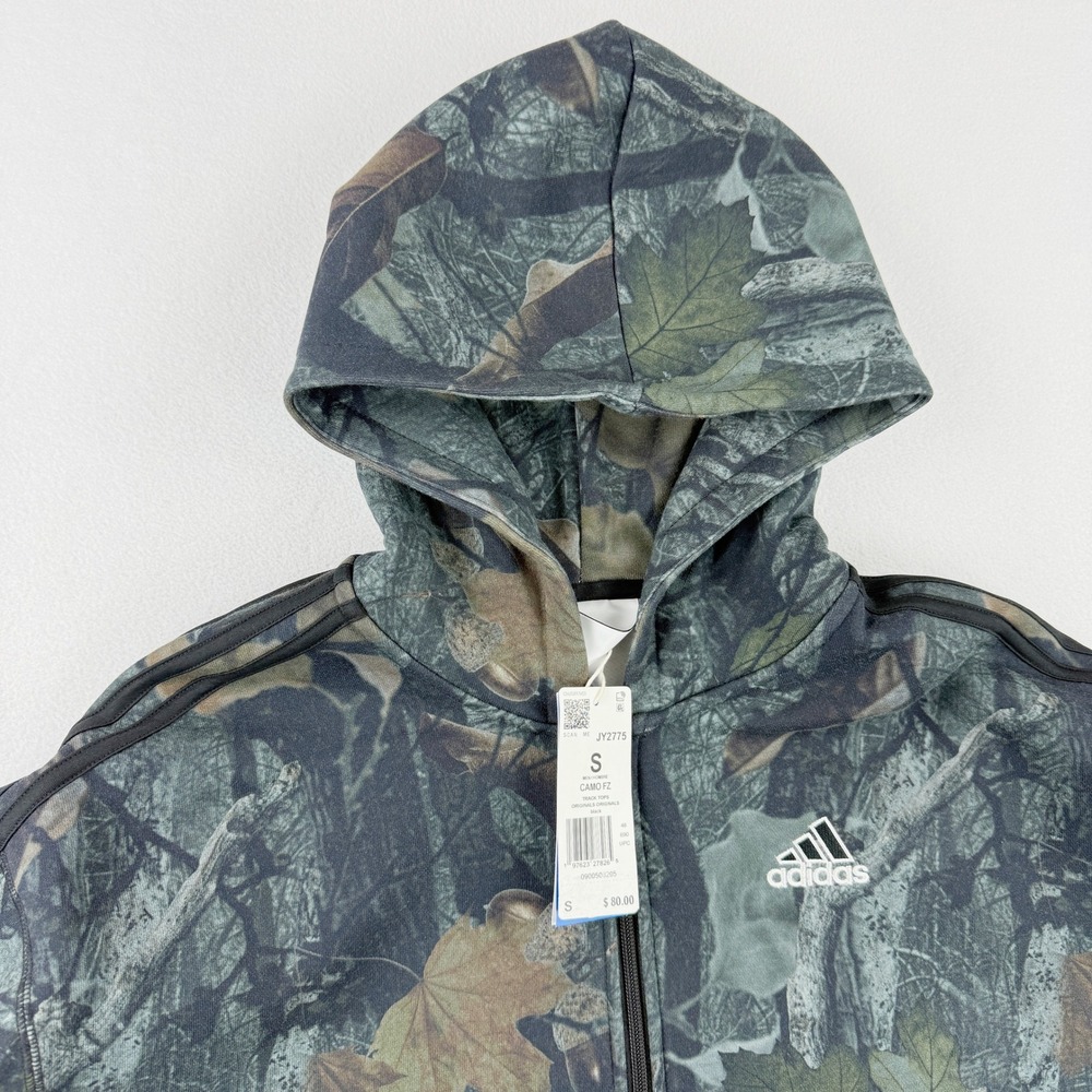 Adidas Camo Hoodie Sweatshirt Size‎ S Mens Full Zip Woodland JY2775 - Picture 4 of 10